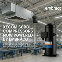 Compresseur à spirale haute efficacité XECOM avec configuration standard pour la climatisation à eau dans les usines