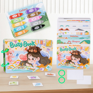 Libro de pasta silencioso educativo para niños, libros ocupados, juego de pegatinas hecho a mano para bebés, juguetes de aprendizaje Montessori para niños y niñas - Product Image 4