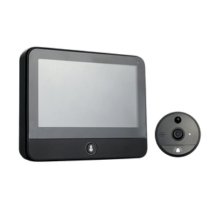 Videocitofono con Telecamera a Occhio di Gatto Visibile, Monitoraggio <span class=keywords><strong>Video</strong></span> 1080P, Display LCD TFT da 4.3", Alimentato a Batteria, App Tuya per Porte di Sicurezza - Product Image 1