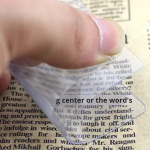 पारदर्शी व्यापार कार्ड आवर्धन ग्लास पोर्टेबल सुविधाजनक 3x pvc बुकमार्क चुंबक - Product Image 3