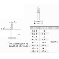 Conector espaciador de nailon plástico adhesivo para PCB
