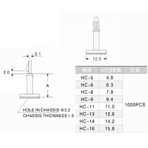 ตัวเชื่อมต่อแบบติดตั้งบนแผงวงจรพิมพ์ชนิดแท่งพลาสติกไนลอน - Product Image 3