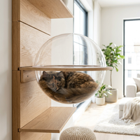 Estantes de Pared para Gatos de Madera Maciza de Primera Calidad, Sistema Modular de Escalada para Gatos, Forma de Toca de Árbol, Logotipo Personalizado, Sala de Estar