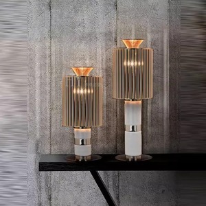 Modern Marble Metal Table Lamp Led <b>Light</b> Source E27 <b>Switch</b> Control Eye Caring For Living Room Bedroom Hotel Villa - Product Image 1
