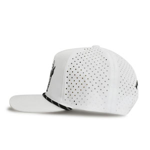 Gorra de Camping Vintage de 5 Paneles con Decoración de Cuerda, Impermeable, Bordada y Perforada, para Pesca, Ciclismo, Actividades al Aire Libre, Viajes - Product Image 6