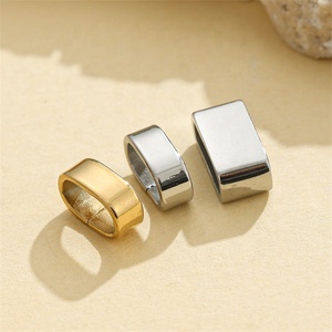 Yiwu Aceon <strong>Jewelry</strong> Stainless Steel DIY <strong>Jewelry</strong> Findings Rectangle Hole Narrow Wide Blank DIY Engrave Leather Rope Spacer Bead - Product Image 4