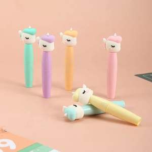 Promoción barata Mini bolígrafo fluorescente de 6 colores, conjunto de resaltador, rotulador creativo con cabeza oblicua - Product Image 4