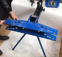 Nueva Máquina Dobladora de Tubos Hidráulica, Herramienta Hidráulica Manual para Acero y Hierro de 10 mm, Dobladora de Tubos Manual con Mandril