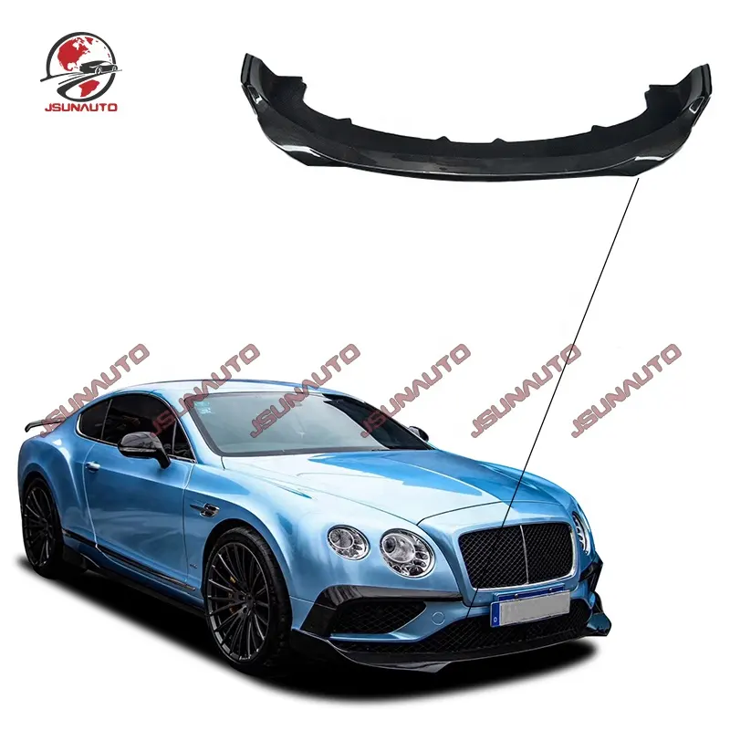 กันชนหน้าสำหรับรถยนต์ Bentley Gt Gtc 2015-2017ชิ้นส่วนกันชนหน้าสไตล์ ST คาร์บอนไฟเบอร์