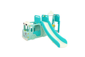 Vendita calda HDPE Bus a tema scivolo e altalena per bambini casetta per <span class=keywords><strong>parchi</strong></span> di <span class=keywords><strong>divertimento</strong></span> al coperto - Product Image 5