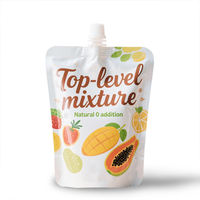 Fruitdrankzak met tuit, op maat bedrukt, staande verpakking voor vloeibare producten zoals puree en saus