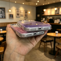 Coque de téléphone OEM DIY antichoc en TPU avec paillettes liquides et sable mouvant pour iPhone 18 17 16 15 14 13 Series Pro Max