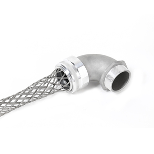 90 Grados Macho NPT 2-1/2 "Conector Malla de alambre de acero inoxidable Deluxe Cord Grips Strain Relief Grips - Product Image 2