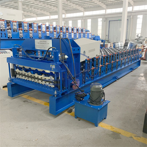 Double Corrugated Roof <b>Sheet</b> Making Machine Trapezoid Metal Roof <b>Sheet</b> <b>Tile</b> Making Machine Ibr Roof <b>Sheet</b> Machine - Product Image 2