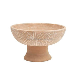 Bol à pieds en bois d'acacia, bol à fruits et à salade en bois, bol en bois et look classique haut de gamme pour la maison, l'hôtel et le restaurant - Product Image 4