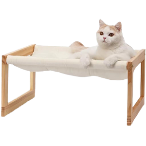 Lit suspendu rectangulaire moderne pour chien, écologique, imprimé animal, avec support en bois, lavable, pour fenêtre ou au sol – Vente en gros - Product Image 1