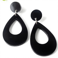 Boucles d'oreilles pendantes classiques en forme de feuille de Monstera écaille de tortue pour femme, bijoux fantaisie bohèmes en résine acrylique pour soirée, clips de mode