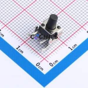 K2-1102AQ-J4CW-01 Tactile Switch Through hole Component THT Switch Single Pole Single Throw Round Button 2.5N Right Angle Insert - Product Image 1