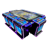 QIQU USA Table de poisson chasseur de poisson la plus populaire 65 pouces 8 joueurs jeu de poisson Table d'arcade Ocean King