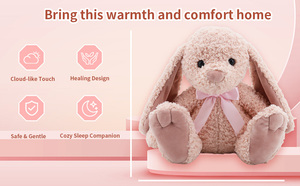 Conejo de <span class=keywords><strong>Peluche</strong></span> Rosa Súper Suave con Orejas Largas y Patas Grandes - Juguete Relajante para Niños - Product Image 5