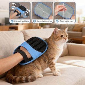 Gant de nettoyage électrostatique en polyester de haute qualité pour poils d'animaux, brosse magique pour chiens, usage intérieur, éliminateur de poils pour meubles et vêtements - Product Image 4