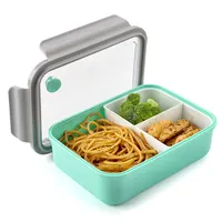 Bento กล่องอาหารกลางวันพลาสติกมี3ช่อง,ที่เก็บอาหารแบบสุญญากาศโลโก้แบบกำหนดเอง