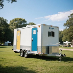 3 Stalls Luxury Mobile Toilet Portable Restroom Trailer for Apartment & Office Building Events - Product Image 5