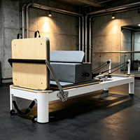 Reformer de Pilates Blanco para Rehabilitación, para Clínicas de Fisioterapia, Entrenamiento de Recuperación, Equipos de Yoga