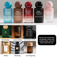Meilleure vente bouteille de parfum unique flocage bouteilles de parfum en verre noir 30ML 50ML 100ML bouteille de parfum unique avec boîte
