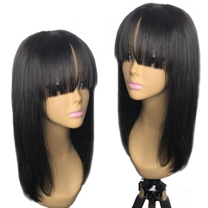 Parrucche Bob Liscio Brasiliano <span class=keywords><strong>con</strong></span> <span class=keywords><strong>Frangia</strong></span> Anteriore da 8, 10, 12, 14 Pollici, in Capelli Umani Remy Corti, <span class=keywords><strong>con</strong></span> Chiusura in Pizzo - Product Image 2