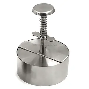 Hand Press Small Size Adjustable Stainless Steel Burger Making Mould