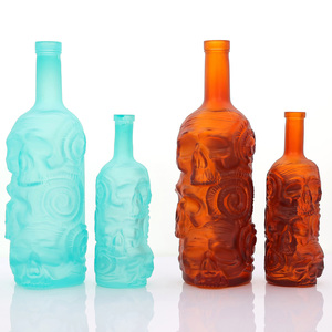 Bouteilles en verre personnalisées de 750 ml pour pulvérisation de peinture, formes et couleurs variées, pour spiritueux, vin, whisky, vodka, brandy, tequila – Bouteilles vides en verre clair - Product Image 2