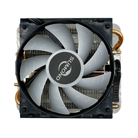 Refroidisseur de processeur AMD avec ventilateur RGB ARGB, caloducs en cuivre, dissipateur thermique à roulement à billes pour boîtier d'ordinateur AM3 AM4
