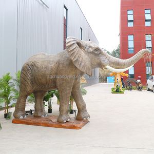 L = 3,8 M escultura animatrónica de elefante de tamaño real a prueba de agua para <span class=keywords><strong>parque</strong></span> de <span class=keywords><strong>animales</strong></span> - Product Image 3