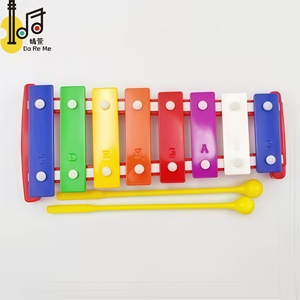 Support en plastique <span class=keywords><strong>Xylophone</strong></span> avec 8 barres métalliques colorées Ensemble de percussions musicales pour enfants Fête de <span class=keywords><strong>famille</strong></span> KTV Jouer des chansons en gros - Product Image 4