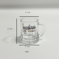 Mini chope à bière whisky personnalisée avec poignée de verres à liqueur Mini chope à bière classique de luxe de la manufacture en boîte