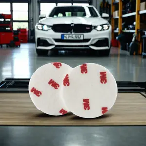 3M09358 Hot Sale Finesse-it Felt Buffing Pad 5 Inch Red Foam Logo White Loop Buffing Pads