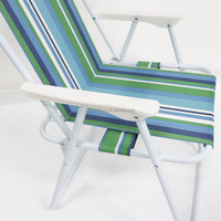 Chaise de plage pliante d'extérieur avec ressort, portable et pliable pour le camping, la terrasse, le jardin, l'hôtel, la cour et le bord de la piscine