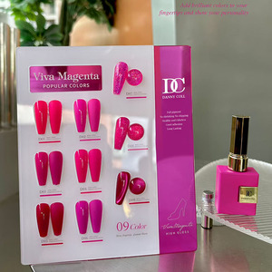 Ensemble de vernis à ongles en gel UV Rose, 9 couleurs avec panneau d'affichage pour les fournitures de salon de manucure professionnel - Product Image 1