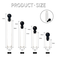 Nouveauté 0,5 ml 1 ml 2 ml 3 ml Flacon échantillon de parfum en verre Mini tube Flacons cylindriques avec bouchon en liège Flacons d'huile essentielle scellés