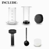 Cafetière à piston portable de 9 pouces, 3 en 1, machine à expresso manuelle, mini machine à expresso pour le camping