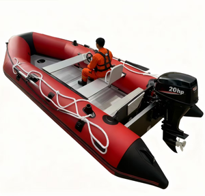 Bateau pneumatique pliable MC400-6 Solar Marine Wholesale 4m pour sauvetage en cas d'inondation, en PVC épaissi, avec plancher <span class=keywords><strong>rigide</strong></span> en alliage d'aluminium - Product Image 1