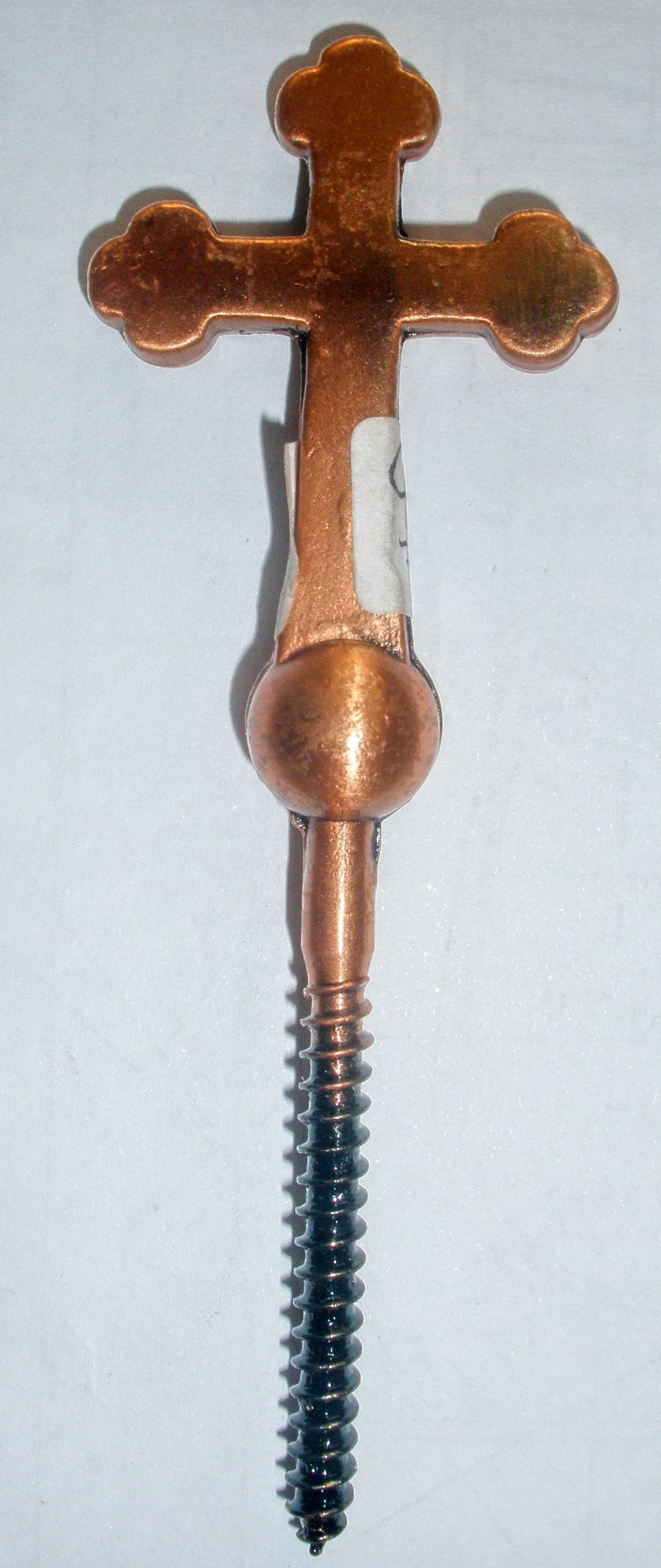 Coffin fittings and cross type lid screw 8022 in zamak material and metal screws