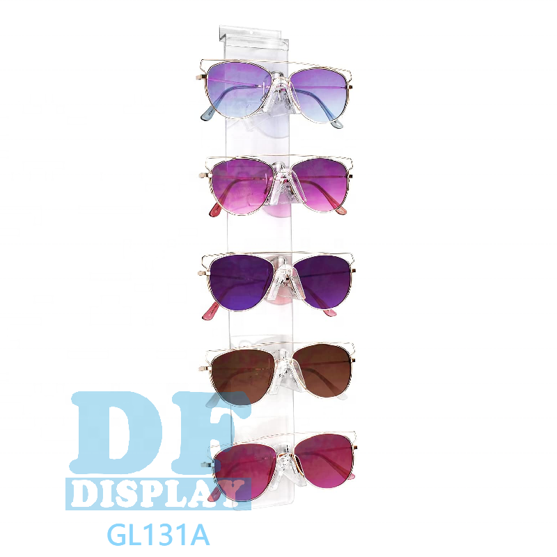 Акриловое волокно 5 ярусов Slatwall & настенный держатель для солнцезащитных очков Солнцезащитные очки органайзер для очков держатель Крепление объектива к Slatwall