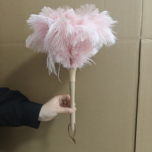 Brosse à plumes d'autruche antistatique pour le nettoyage domestique, prix d'usine, logo personnalisé, vente en gros - Product Image 2
