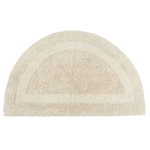 Tapis de bain en forme de U pour toilettes, motif gaufré original en coton, en polaire corail effet galet, antidérapant, super absorbant, à mémoire de forme - Product Image 1