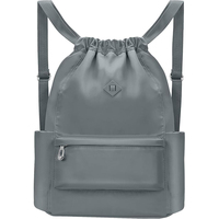 Sac à dos de sport tendance pour l'extérieur et l'école avec fermeture éclair, grand sac à dos à cordon pour le shopping et la randonnée