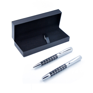 Stylo en métal noir de haute qualité pour entreprises, ensemble cadeau Exclusive avec Logo personnalisé - Product Image 4