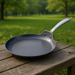 Padella per crêpe antiaderente da 10 pollici con rivestimento in ceramica e manico in acciaio inossidabile per crêpe, omelette e pancake - Product Image 3