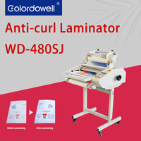 Machine à plastifier à chaud Colordowell WD-480S 480 mm pour papier A3/A4/A5/A6, 0-3 m/min, chauffage infrarouge avec support